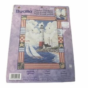 BUCILLA Vintage Americana Lighthouse Counted Cross Stitch NEW